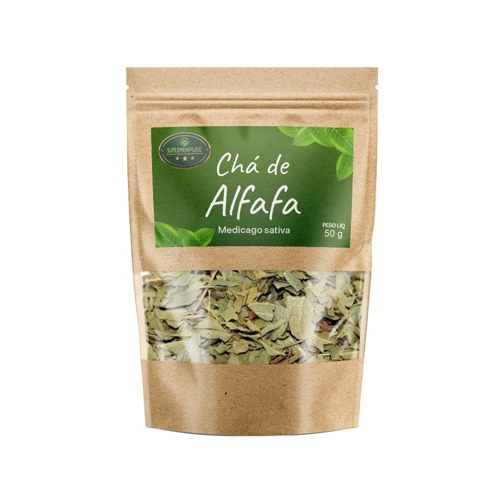 Alfafa Em Folhas Secas 50g - 100% Natural E Fonte De Nutrientes Kit 1 Ou 2 Un