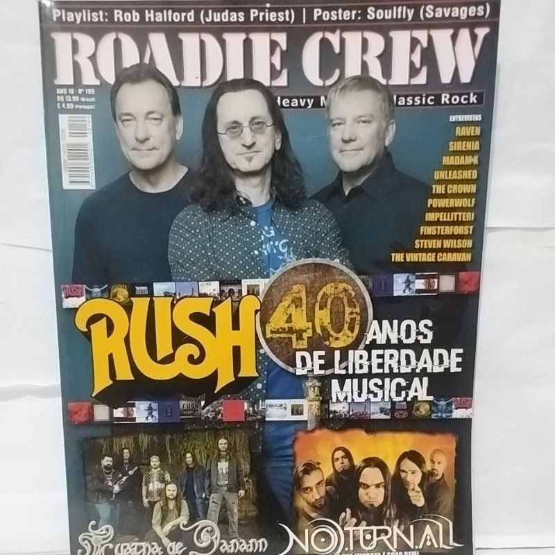 Revista Roadie Crew Rush Quarenta anos.