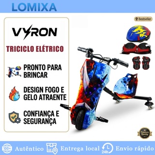 VYRON Triciclo Elétrico Drift 250W Bluetooth LED Rodas 6.5 e 8 Polegadas Infantil e Adulto em Oferta na Shopee
