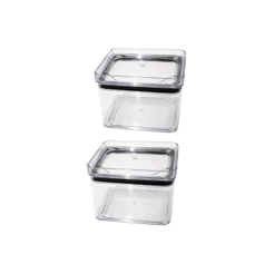 Kit 2 UN de Pote Hermeticos 480 ML Quadrado Porta Balas/ Bolachas/ Grãos