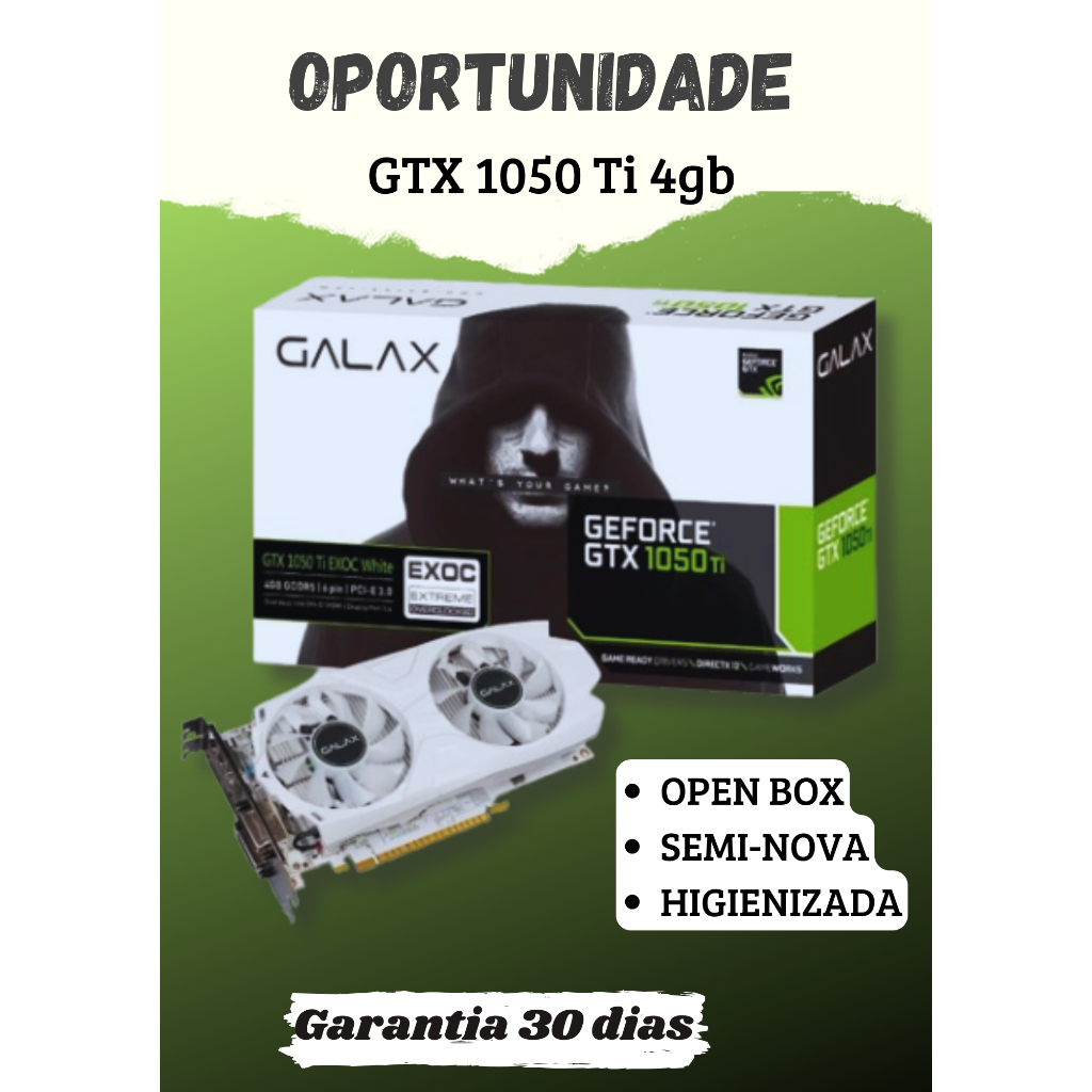 🚀 𝑷𝒍𝒂𝒄𝒂 𝒅𝒆 𝑽í𝒅𝒆𝒐 𝑮𝑻𝑿 1050 𝑻𝒊 4𝑮𝑩 – 𝑮𝒂𝒍𝒂𝒙 𝑾𝒉𝒊𝒕𝒆 𝑫𝒖𝒂𝒍 128𝑩𝒊𝒕 𝑬𝑿𝑶𝑪