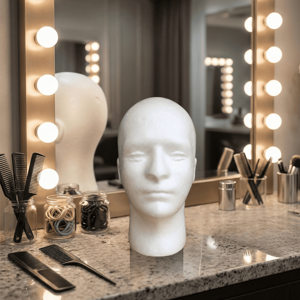 Porta Peruca Cabeca de Manequim Masculino Em Isopor P/ Chapeu Oculos em Oferta na Shopee