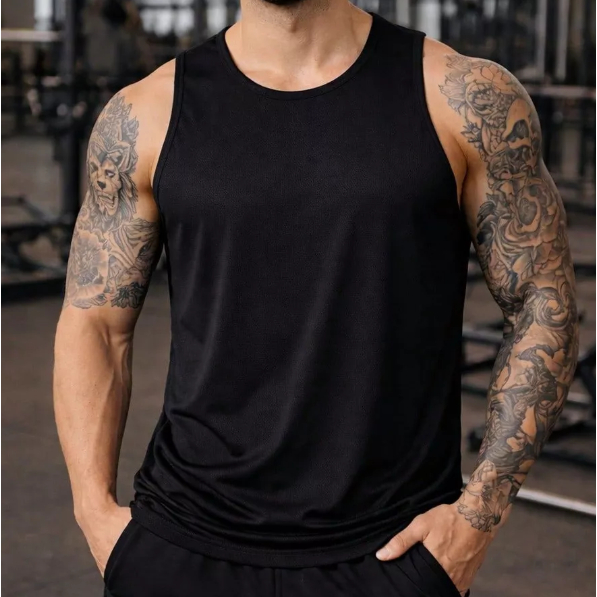 Regata Masculina Academia Treino Fitness Esportiva Respirável Leve Musculação Corrida Pronta Entrega