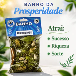 Banho de Ervas Naturais da Prosperidade Dinheiro Proteção Riqueza Dinheiro Sorte 100% Natural