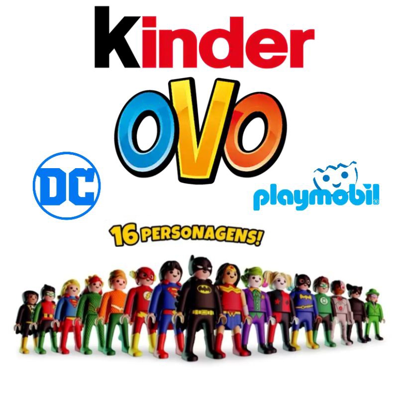 Colecionável Surpresa Kinder Ovo DC Playmobil - Brinquedo