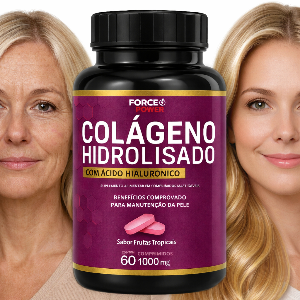 Colageno Hidrolisado + Acido Hialuronico Fórmula Premium 60 Comprimidos - TESTADO E APROVADO