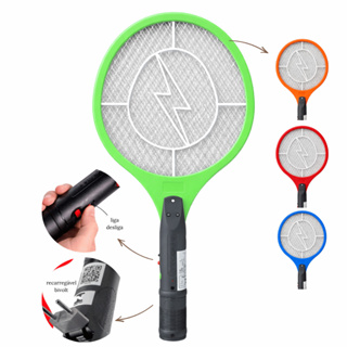 Kit Até 3 Unidades Raquete Elétrica Mata Mosquitos Bivolt Recarregável Alta Potência Colorida em Oferta na Shopee