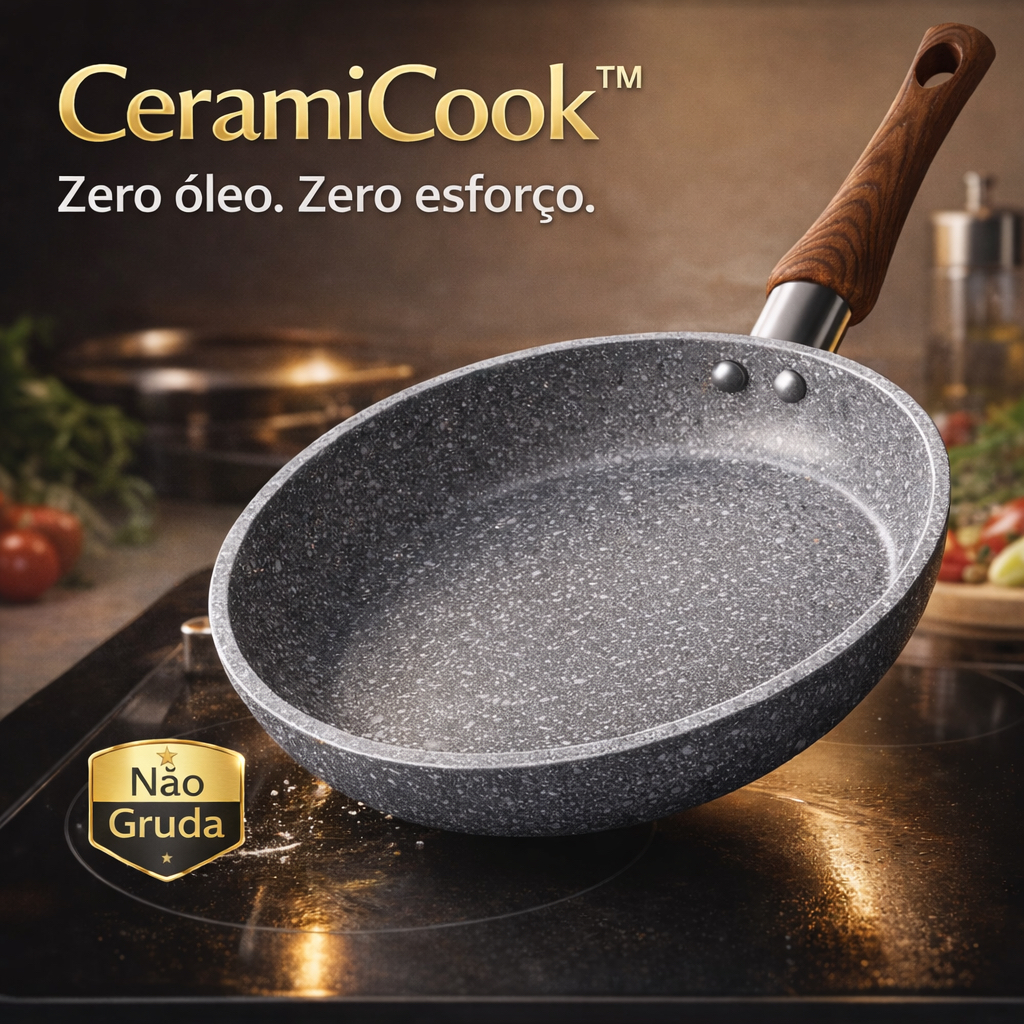 Frigideira Antiaderente Cerâmica Fogão Profissional 24cm