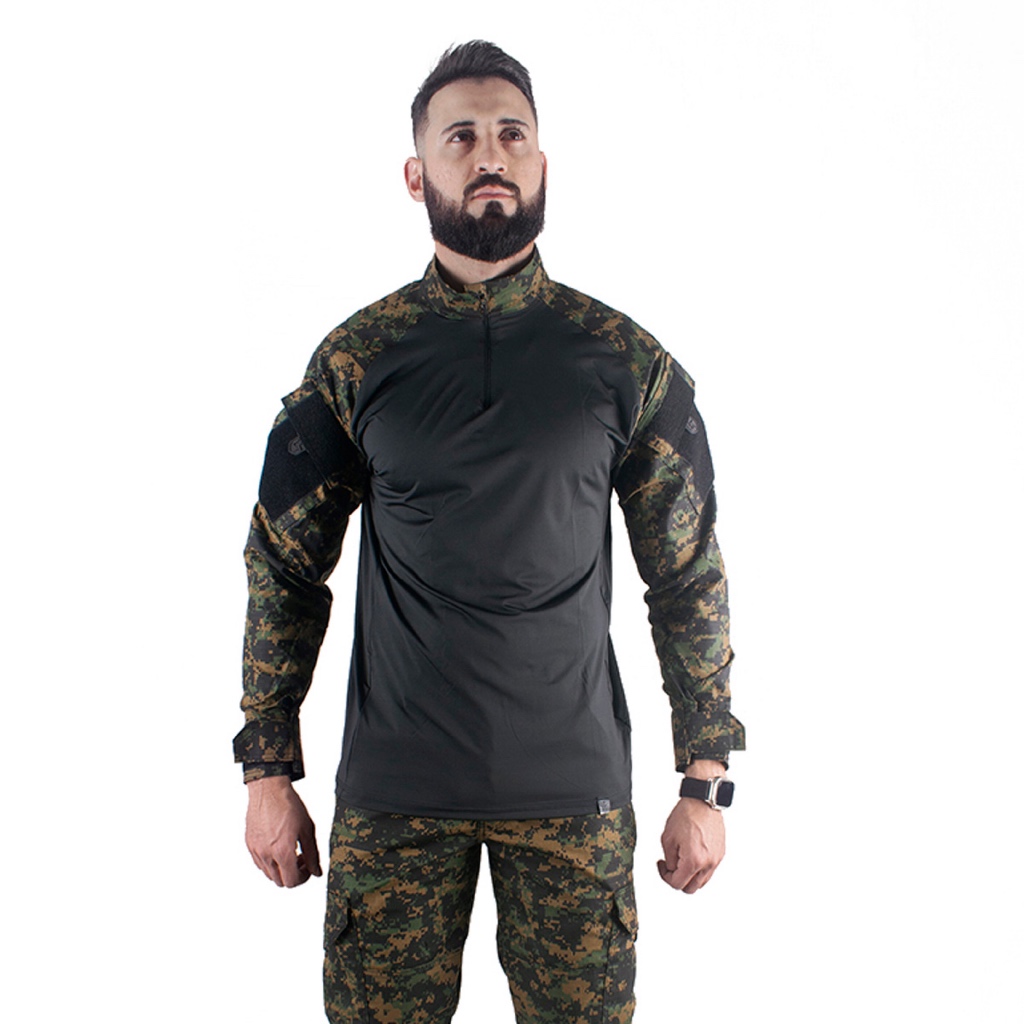 Camisa Combat Shirt Dragon Masculina Ripstop Camuflado Marpat UV50+ Use Tático