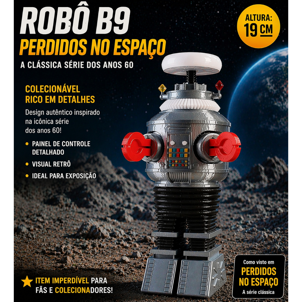 Robô B9 – Perdidos no Espaço | Miniatura Decorativa Impressa em 3D em Oferta na Shopee