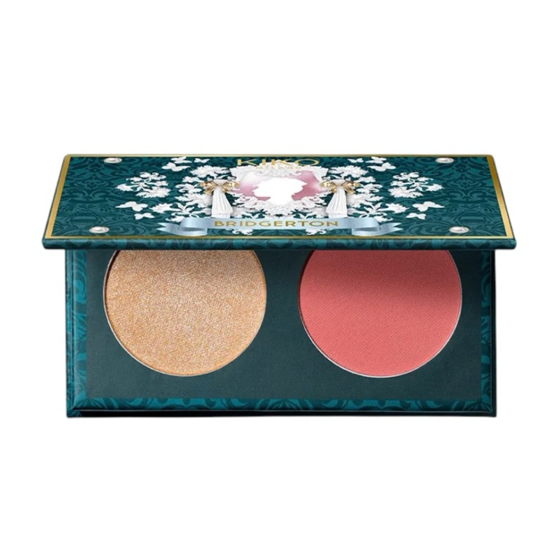 NOVO! Bridgerton Bouquet Blush & Iluminador Duo Paleta Kiko Milano ORIGINAL