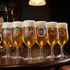 Jogo de Taça de Vidro Berlin Rótulo para Cerveja 6pcs, 330ml - Ruvolo