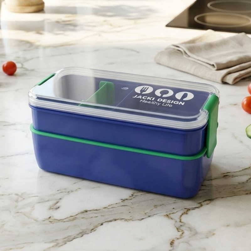 Marmita 750 ml 2 Andares C/ Divisória e Trava Hermética - BPA FREE | Jacki Design