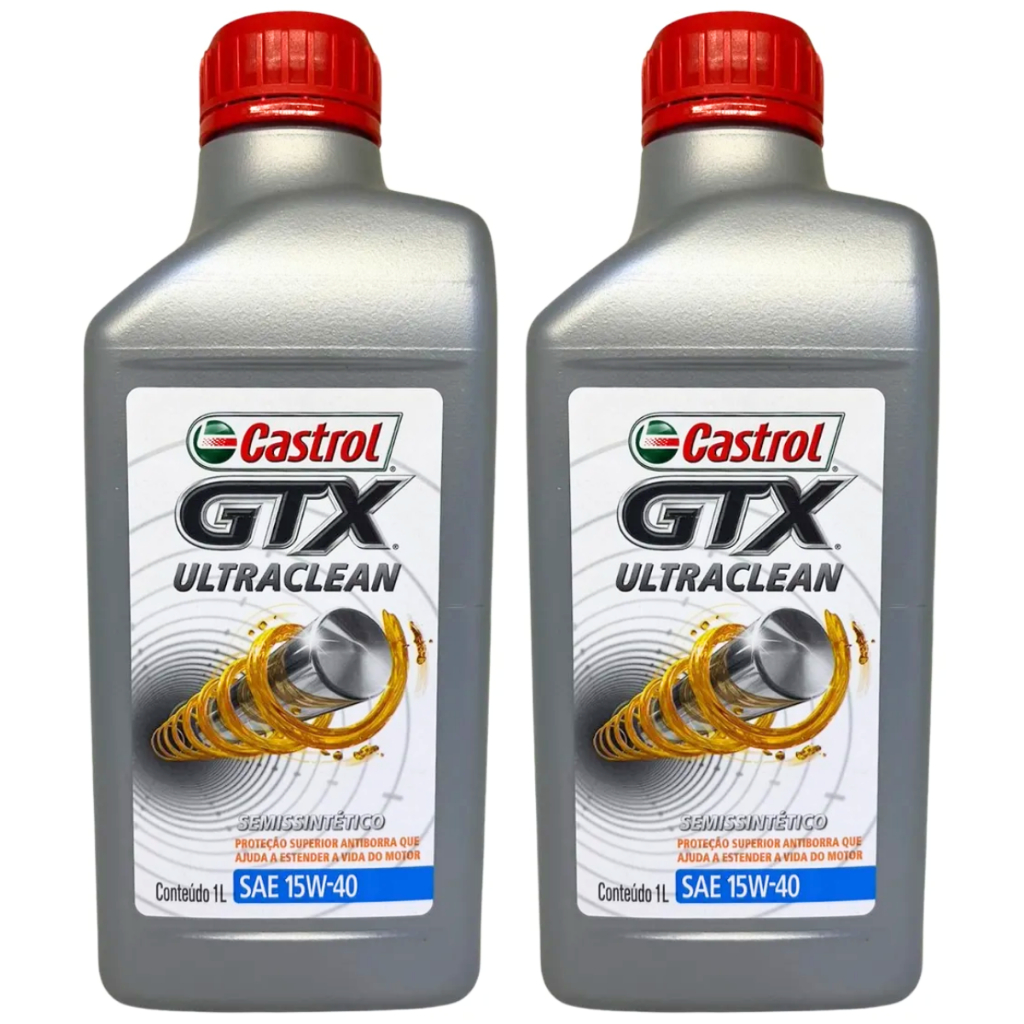 Kit 2 Óleo Motor Castrol 15w40 Gtx Ultraclean Semissintetico