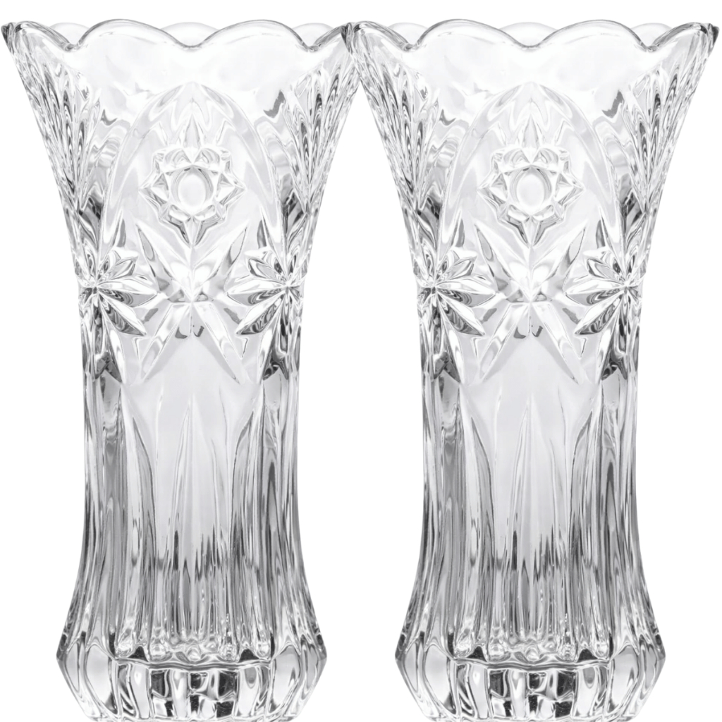2 Vaso Vidro Floreiro Mesa Solitario Decorativo 13x23cm Daisy Decoração Casa Alto Arranjos Flores