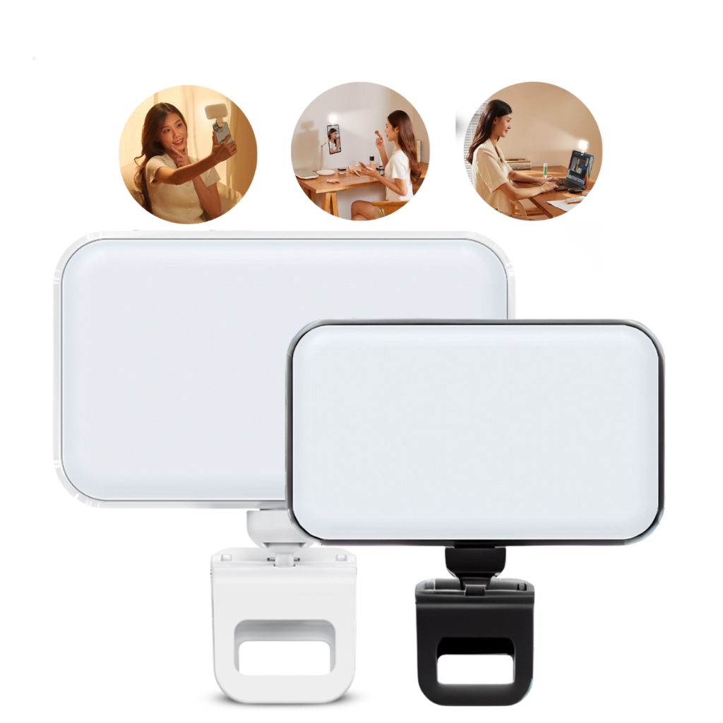 Mini Ring Light 360º Portátil para Celular Led 5 Níveis de Luz 3 Tonalidades Bateria Recarregável 12h de Autonomia Usams