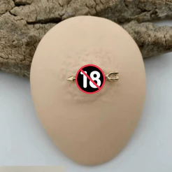 Mamilo de Silicone Realista Cyberskin Treinar Perfuraçao Expositor Piercing Nude