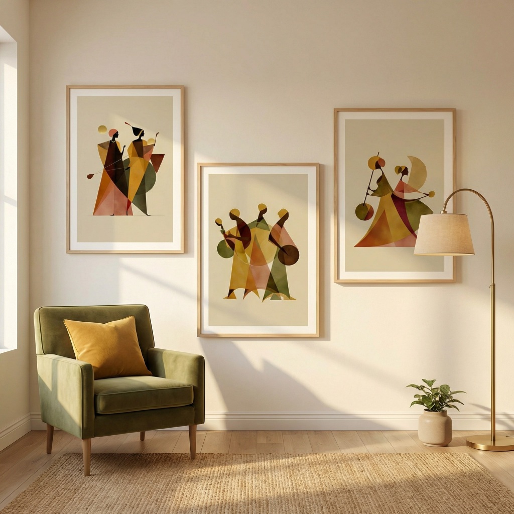 Quadro Minimalista Com Moldura Trio De Quadros Decorativos Para Sala Quadro Brasilidades Festival