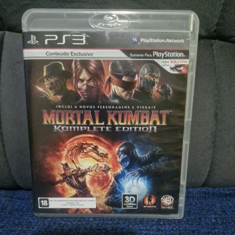 Jogo Mortal Kombat Complete Edition Playstation 3 PS3 videogame Usado.