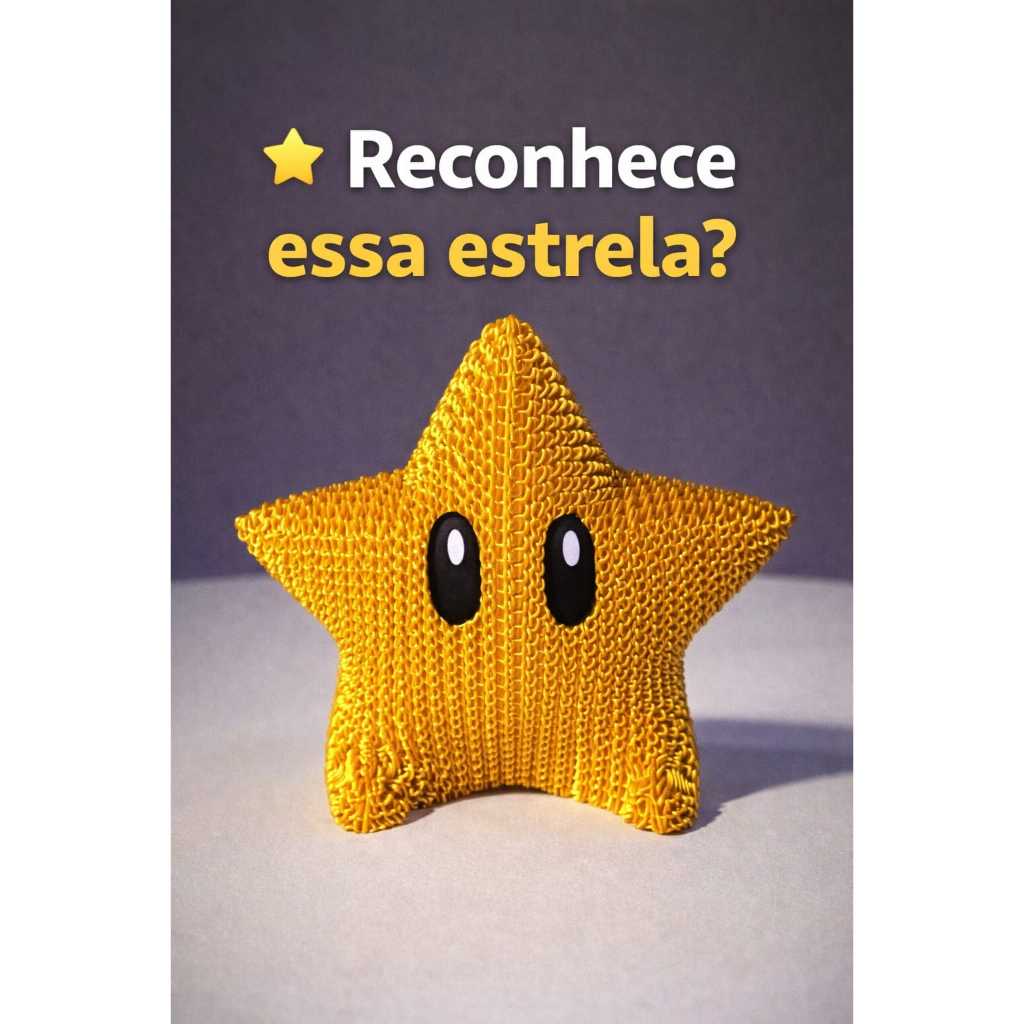 Estrela do Mario Super Star | e Eite Geek Nintendo Setup Gamer | Impressão 3d