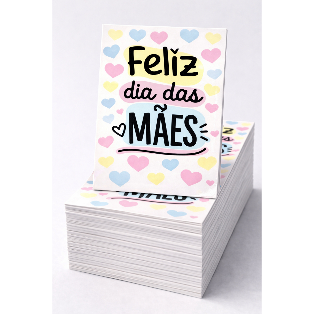 Mini Tag Dia das Mães- Brinde para loja, clientes e Igrejas - 4,87cm altura x 3,8 de largura