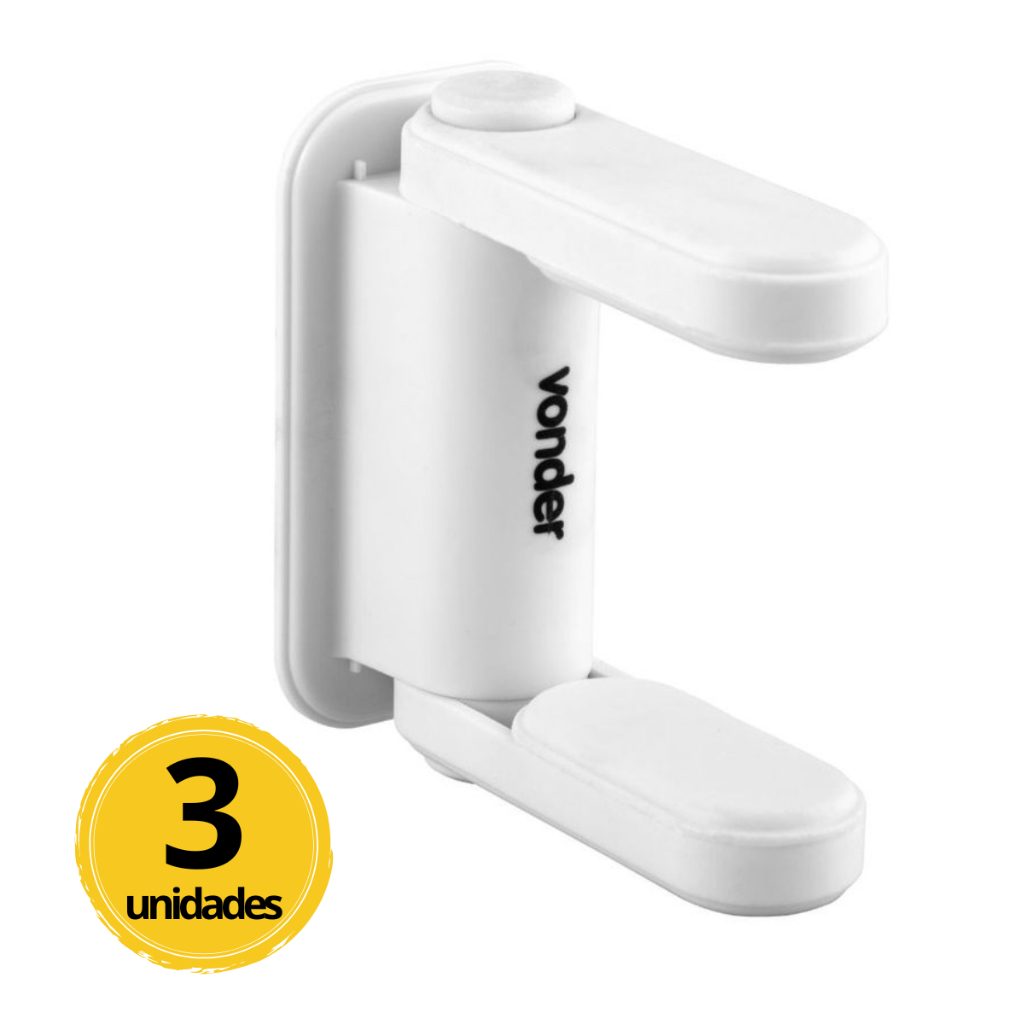 Kit com 3 Travas para Maçaneta de Porta Indicada para Crianças e Pets de Fácil I