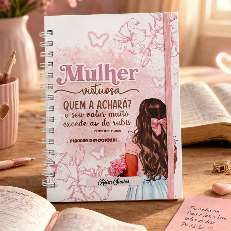 Devocional Caderno Personalizado 2026 Oração - Meu Momento Com Deus - Estudo Bíblico