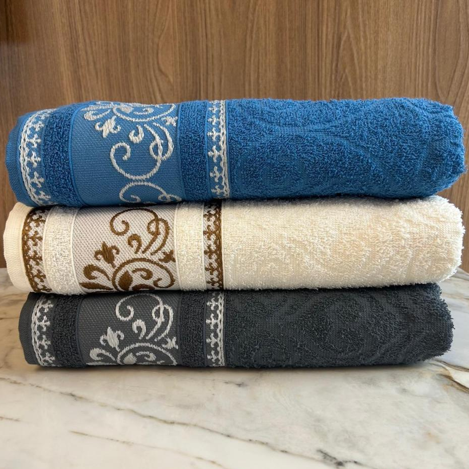 KIT 3 Toalhas de Banho Imperial 100% Algodão Maciez Premium e Alta Absorção Luxo