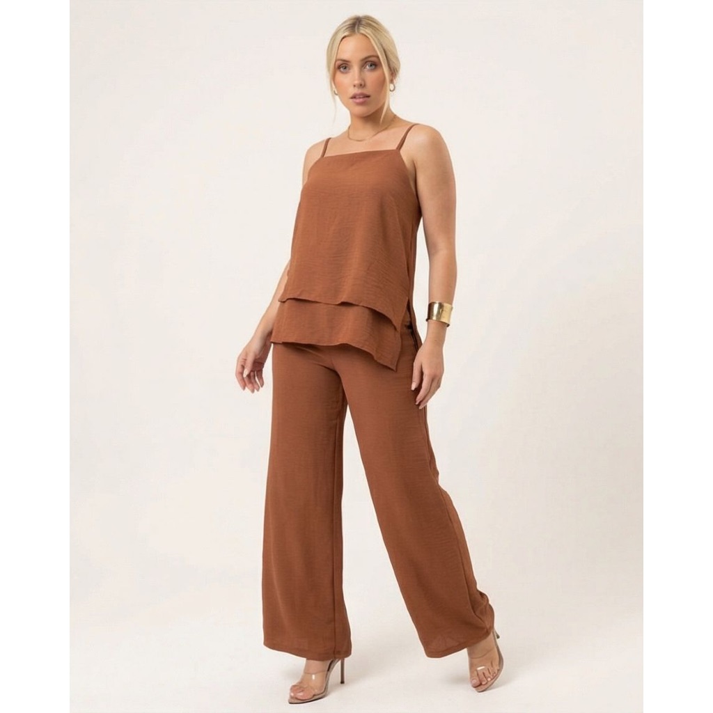 Conjunto Feminino Regata com Alca Regulador em Oferta na Shopee