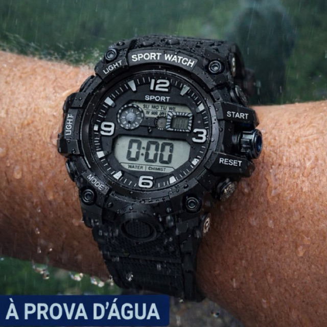 RELÓGIO MASCULINO SHOCK DIGITAL A PROVA D’ÁGUA em Oferta na Shopee