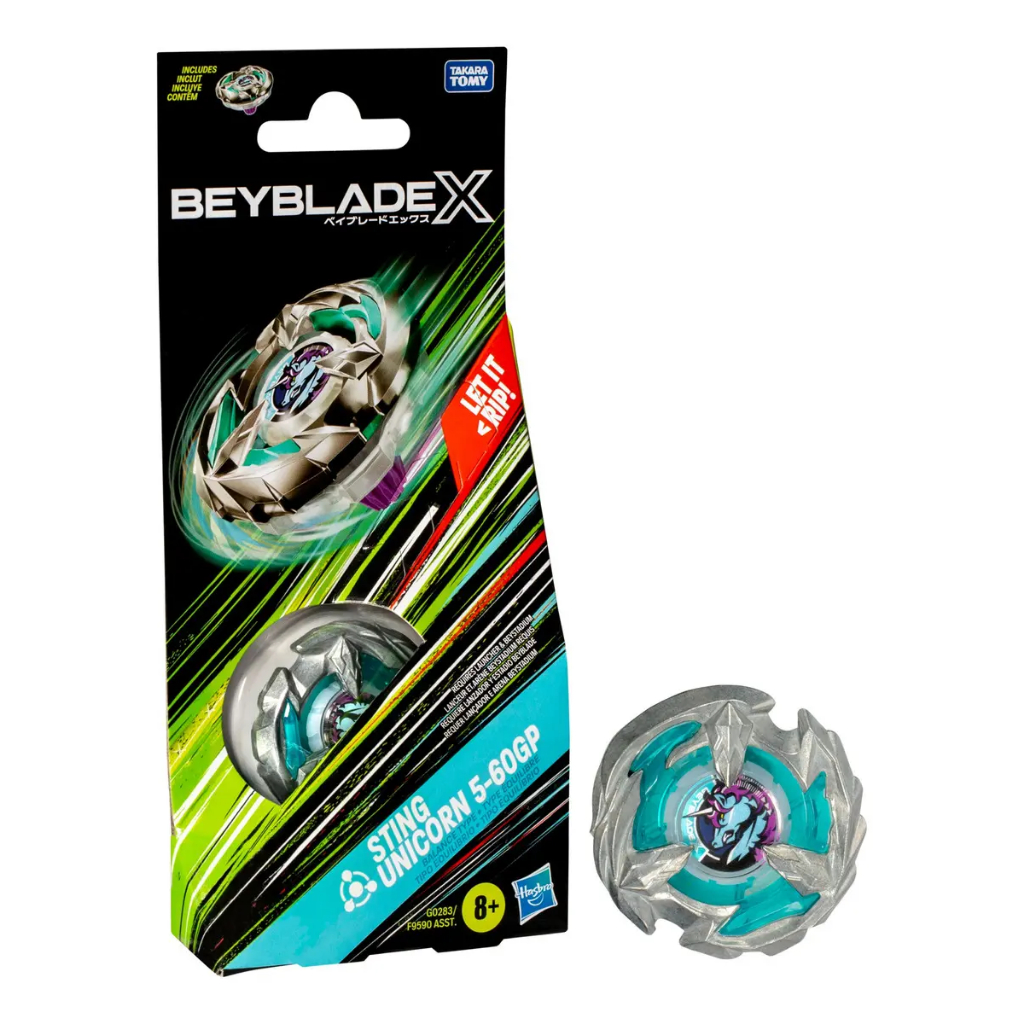 BEYBLADE X STING UNICORN 5-60GP G0283 AZUL ORIGINAL HASBRO