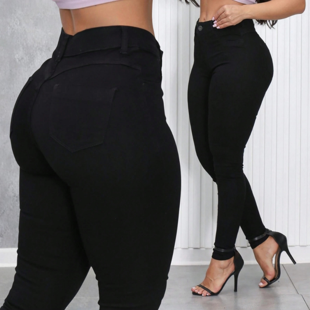 Calça Jeans Feminina Skiny Com Lycra Levanta Bumbum em Oferta na Shopee