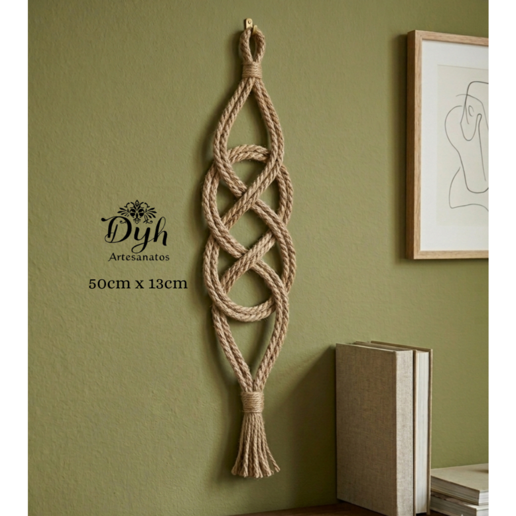 MANDALA VERTICAL decoração de parede rústica, decoração casa, decoração boho, enfeite sisal/NATURAL.