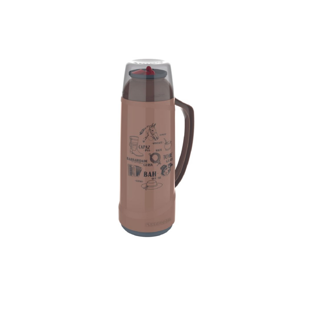 Garrafa Térmica Com Bico 1 L Mocca Cristal Tradição Soprano
