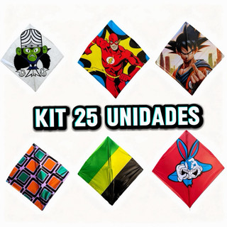 raia flexinha papagaio  38x38 pacote com 25 unidades