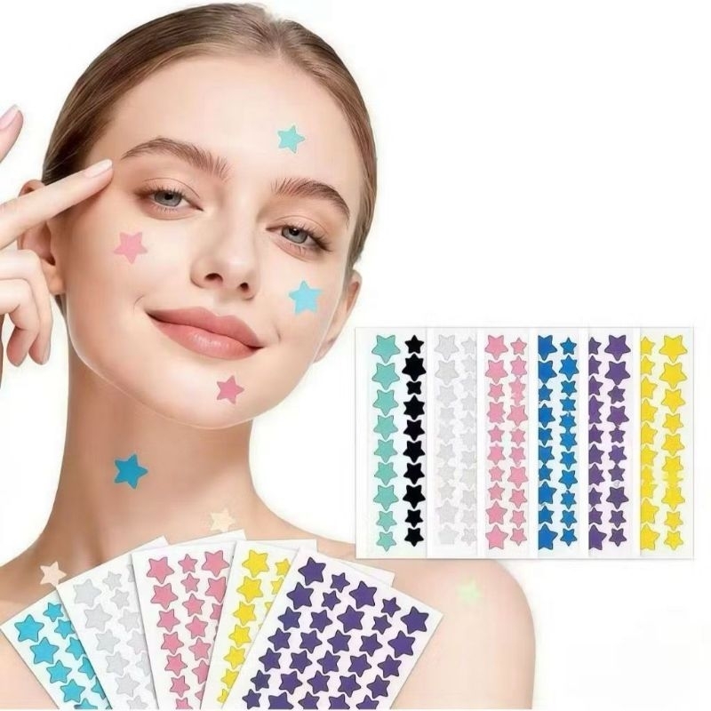 Kit 40/80/120 Adesivo Secativos De Espinhas Estrelas Cores Variadas