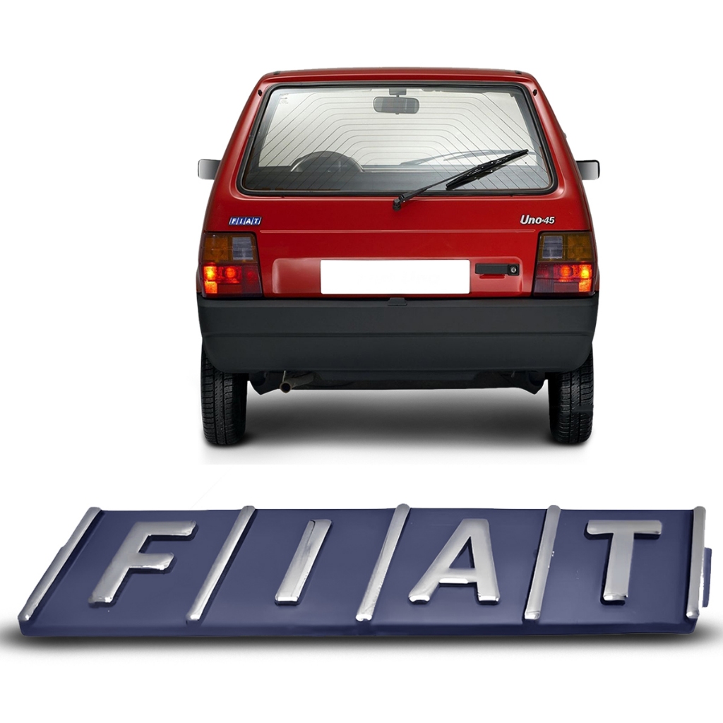 Emblema Fiat Uno Premio Elba 85 a 95 Grande Letreiro Porta Malas