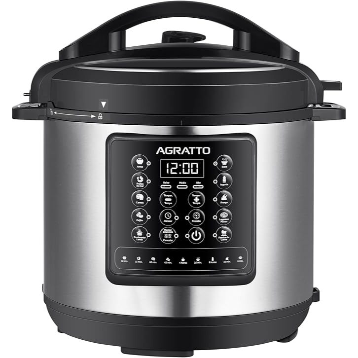 Agratto panela de pressão multifunçoes digital APPD01L-01 inox 127v