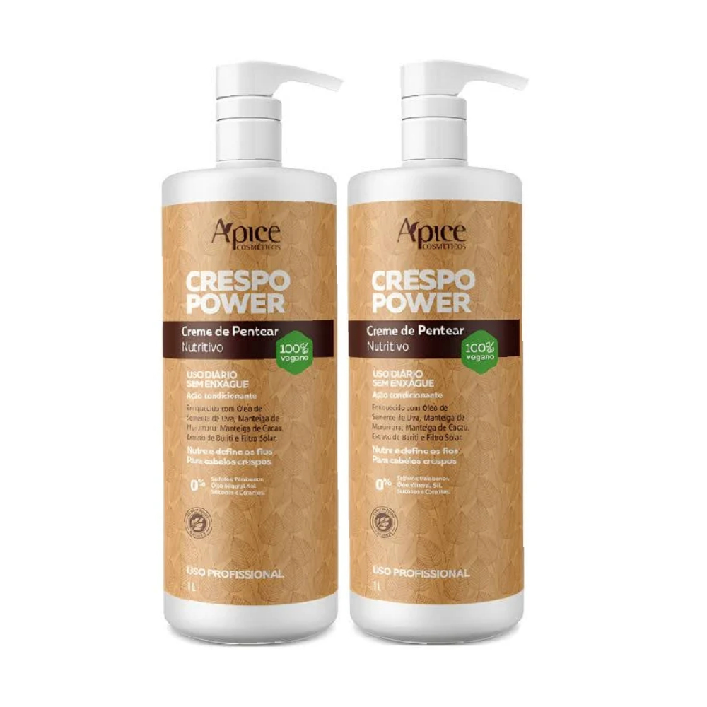Creme De Pentear Nutritivo Apse Crespo Power Profissional Uso Diario 1L — imagem 2 de 2