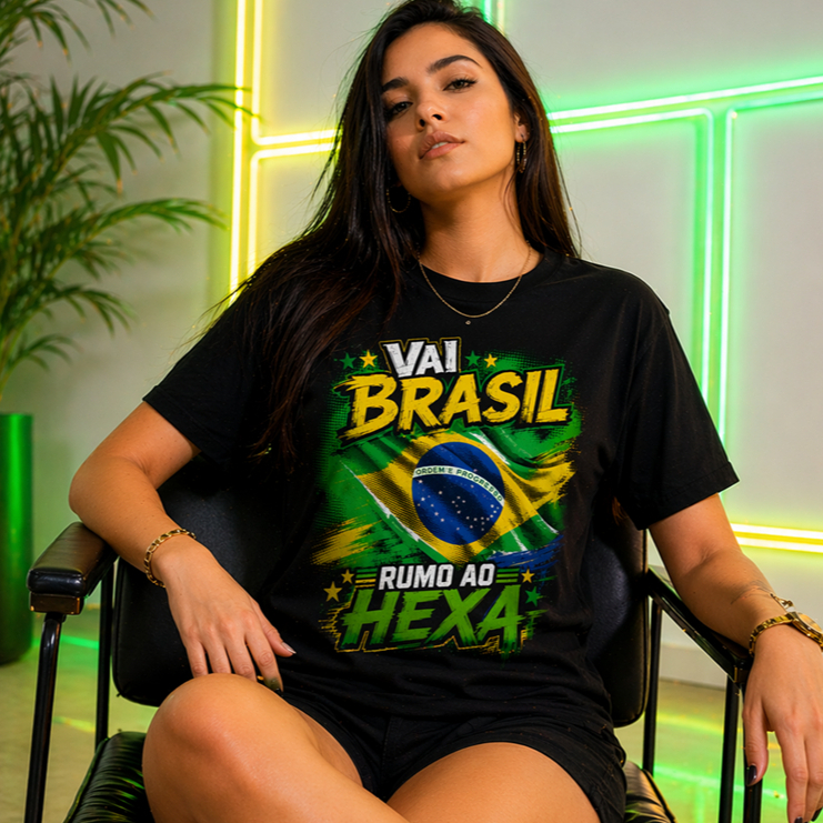 Camiseta Brasil Copa 2026 Rumo ao Hexa – Camisa Torcida Seleção Brasileira