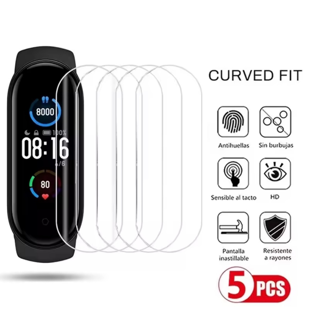 Kit 5/10 pçs Película Protetora Para Mi-Band 4 Relógio Smartwatch Smart Band Tela Amoled