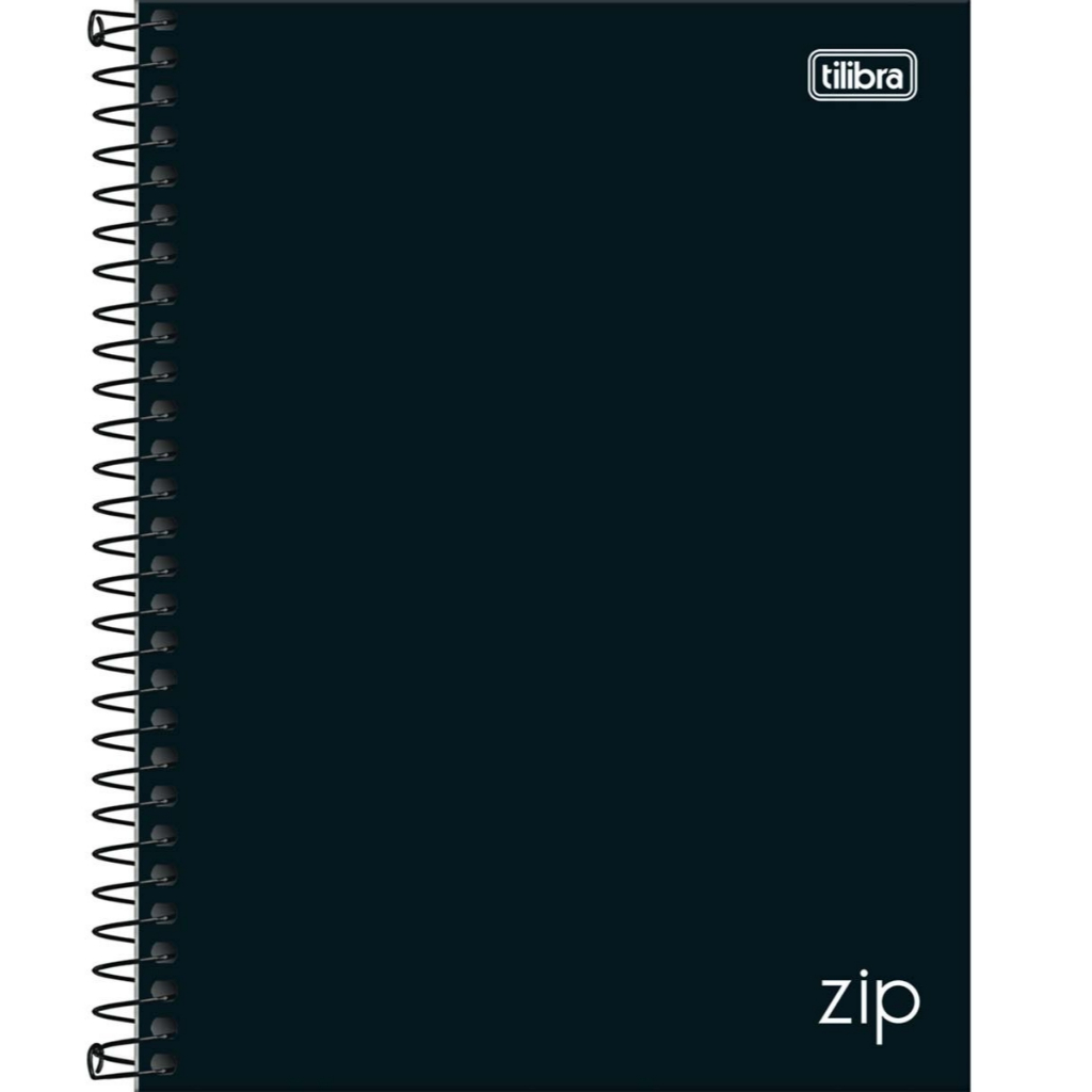 Caderno Universitário 10 Matérias Zip Preto Tilibra Escolar