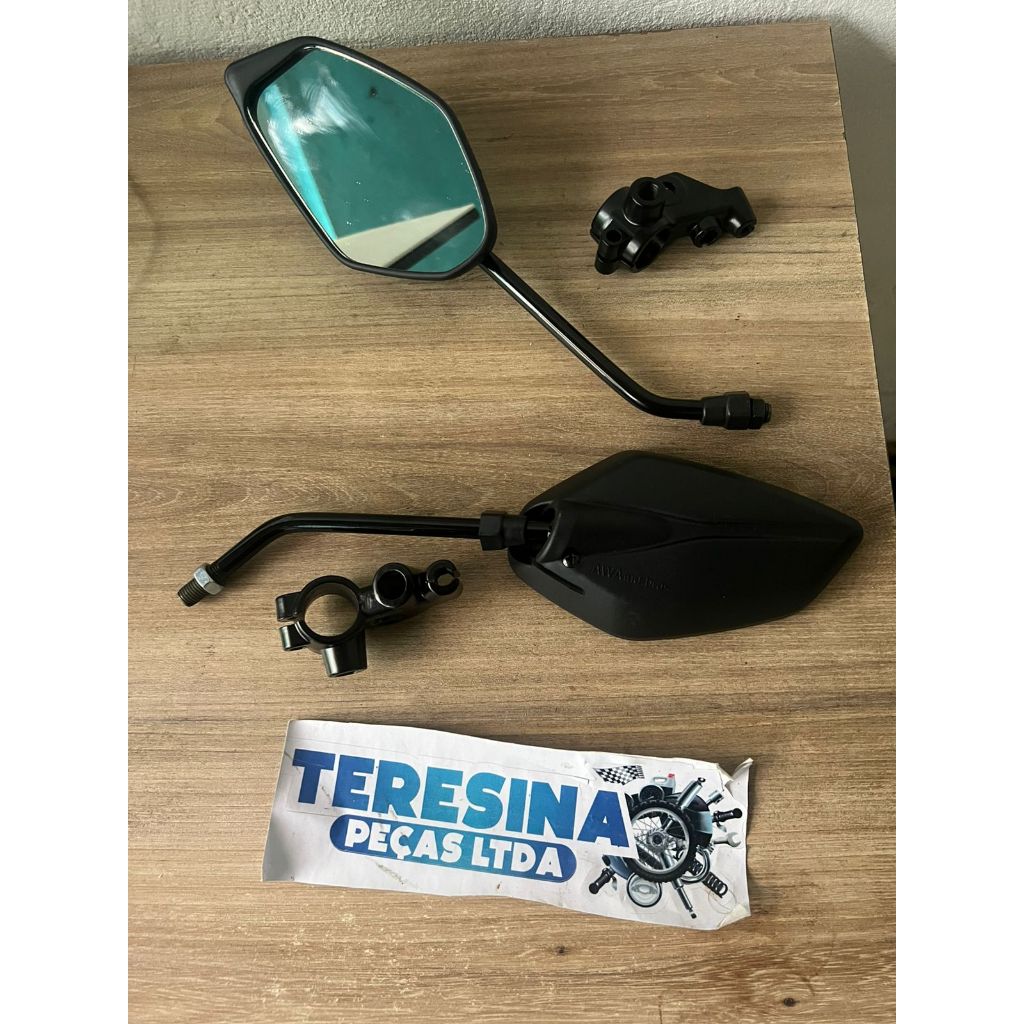Par Retrovisor Espelho Yamaha + Manicoto FREIO A DISCO - Ybr 125 / Neo 115 / Fazer 250 / Lander 250 / Xtz 125 / Teneré