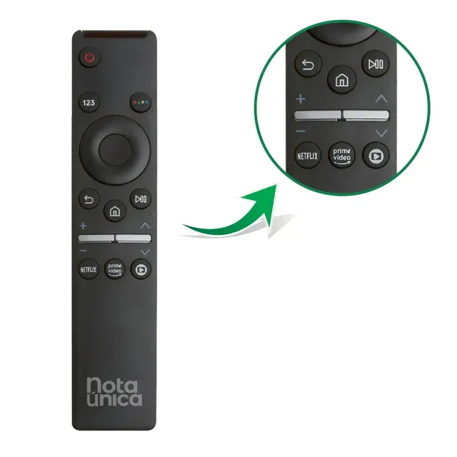 Controle Remoto Para Smart TV Samsung 4k com Teclas Netflix Prime Video GloboPlay - SKY-9062