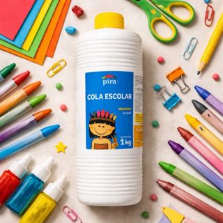Cola Liquida Branca Escolar Piratininga - 1kg em Oferta na Shopee