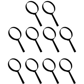 10 Lupa de Mão Lente Aumento Bolso Leitura 40mm Portátil
