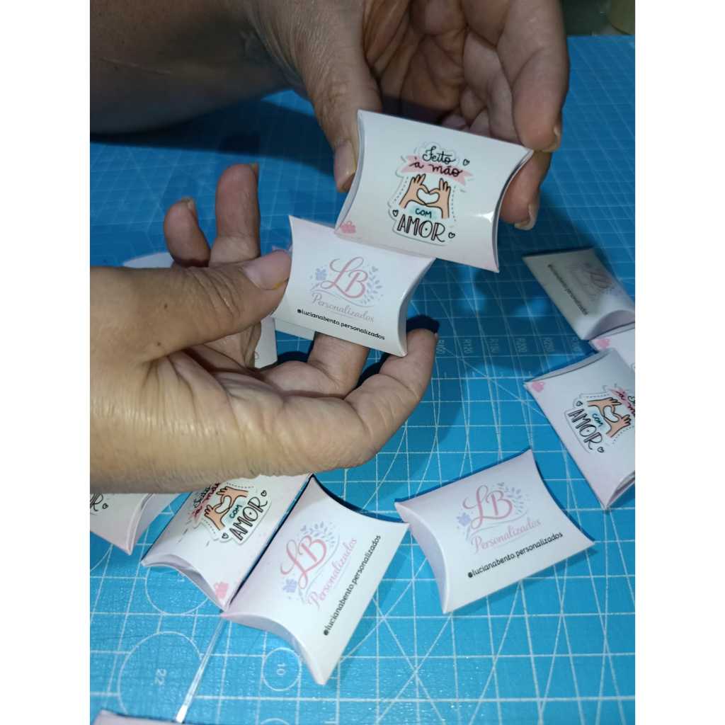 96unid de Caixa Almofada Personalizada Lembrancinha | Qualquer Tema | Festa Infantil e Eventos