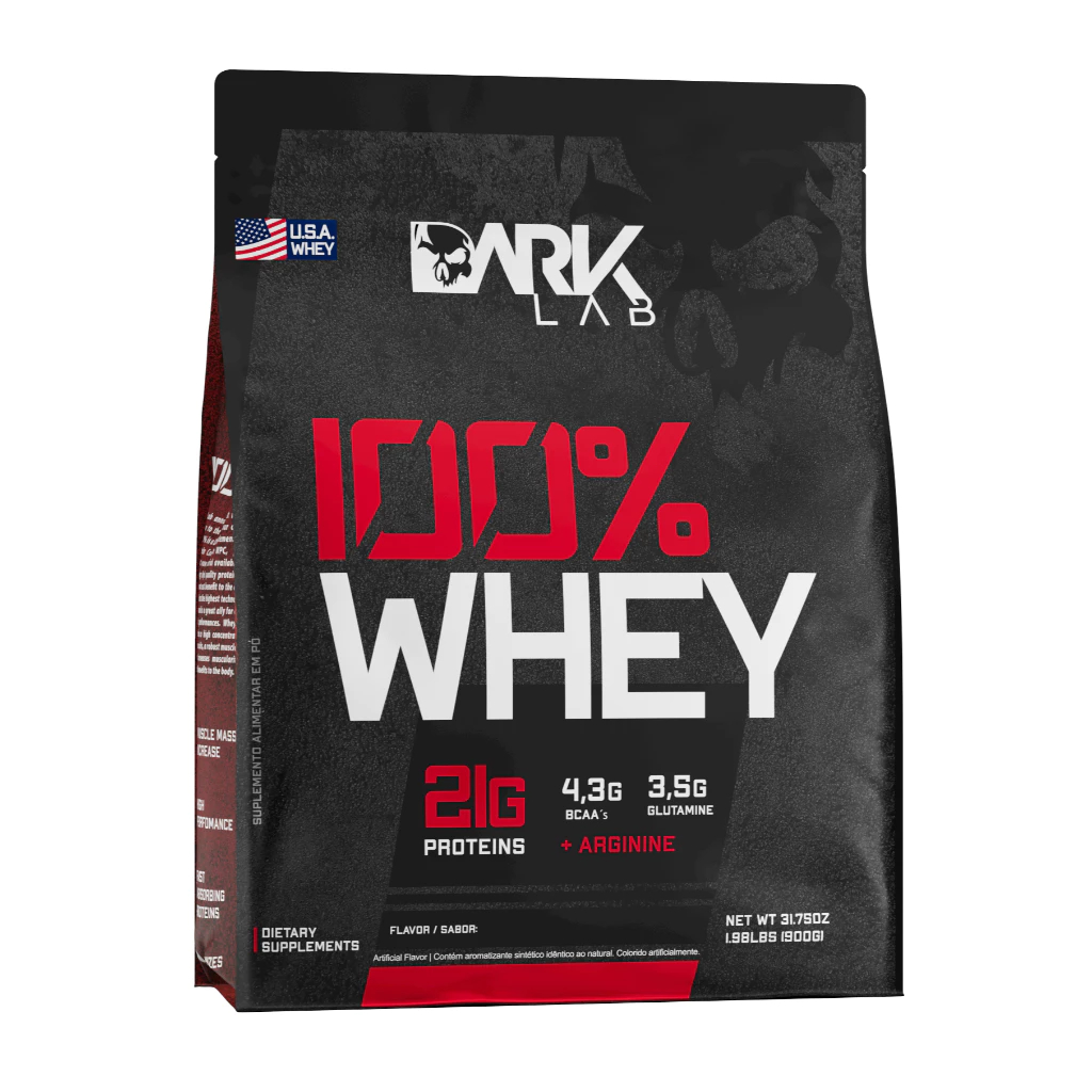 100% Whey Dark Lab Morango 900g — R$ 189,99 em Shopee