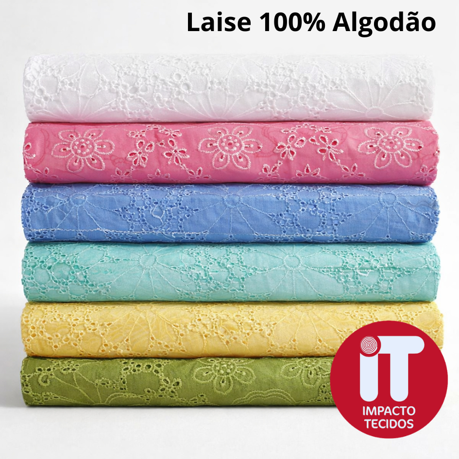 Tecido Laise Bordada Premium 100% Algodão 1m x 1,40m Largura Para Vestidos, Blusas, Moda Verão em Oferta na Shopee