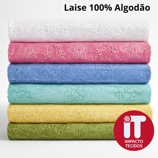 Tecido Laise Bordada Premium 100% Algodão 1m x 1,40m Largura Para Vestidos, Blusas, Moda Verão em Oferta na Shopee